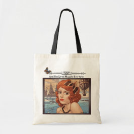 Bolso De Tela Náutica femenina de los años 1920 feliz por siempr