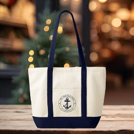 Bolso De Tela Nautical Anchor Nombre Bote Personalizado Boating