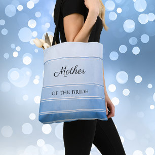 Bolso De Tela Nautical Chic Blue Ton sur Ton Striped Tote Bag