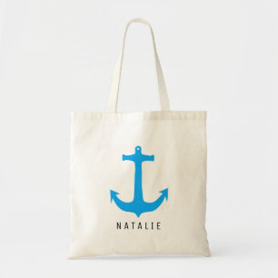 Bolso De Tela Nautical Navy Anchor Beach Blue Boda Bride