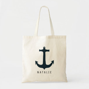 Bolso De Tela Nautical Navy Anchor Beach Blue Boda Bride