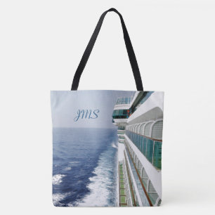 Bolso De Tela Náutico con monograma de los balcones del babor