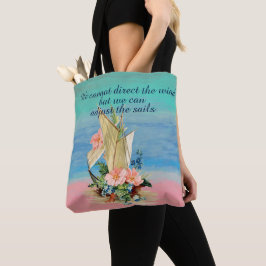 Bolso De Tela Náutico, velero del vintage, con cita