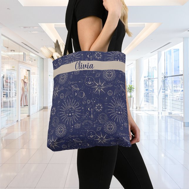 Bolso De Tela Nave de patrón celeste personalizada (Subido por el creador)