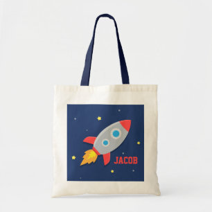 Bolso De Tela Nave Espacial Colorida, Espacio Exterior, Para Niñ