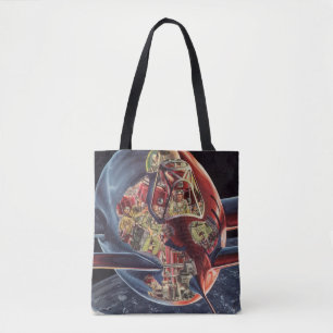 Bolso De Tela Nave espacial de cohete de astronauta de ciencia f