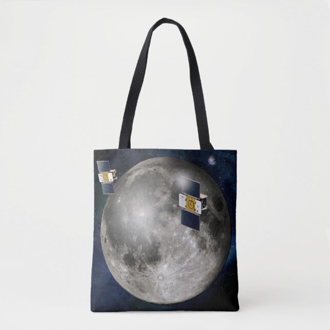 Bolso De Tela Nave Espacial De Gris Gemelo Gemelo Orbital En La  (Anverso)