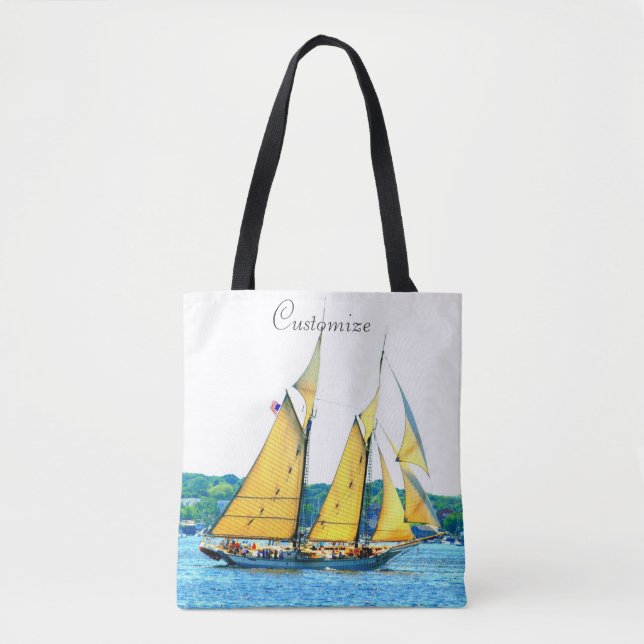 Bolso De Tela navegación de los schooners de Maine (Anverso)