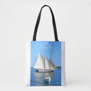 Bolso De Tela navegación masted tres del schooner