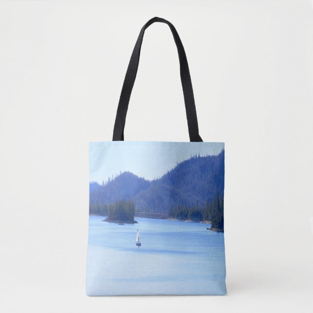 Bolso De Tela Navegando hacia las montañas... (Anverso)