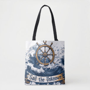 Bolso De Tela "Navegar por lo desconocido" - Diseño de inspiraci