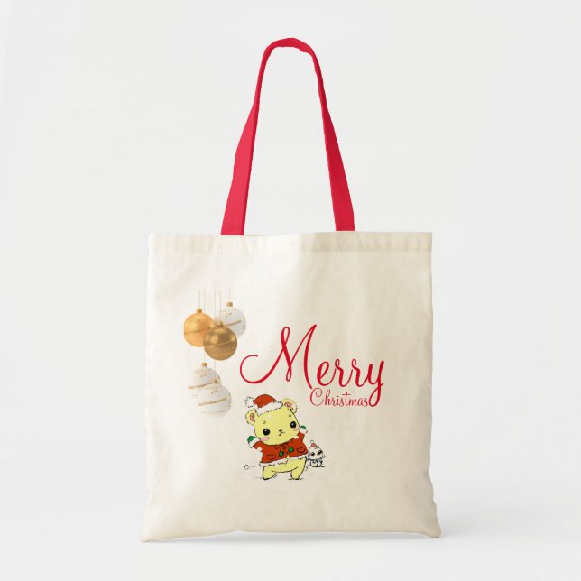 Bolso De Tela Navidad (Frente)