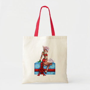 Bolso De Tela Navidad alegre del acebo