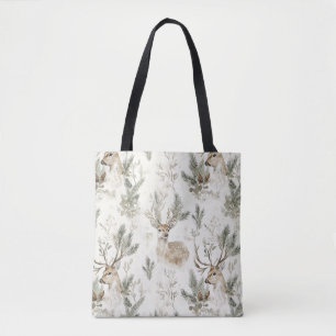 Bolso De Tela Navidad Bosque de Ciervos