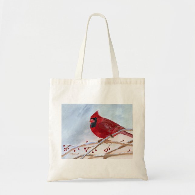 Bolso De Tela Navidad cardinal (Frente)
