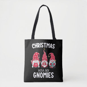 Bolso De Tela Navidad Con Mis Gnomitos Gnomo De Fiesta