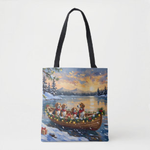 Bolso De Tela Navidad de Barco de Beagle