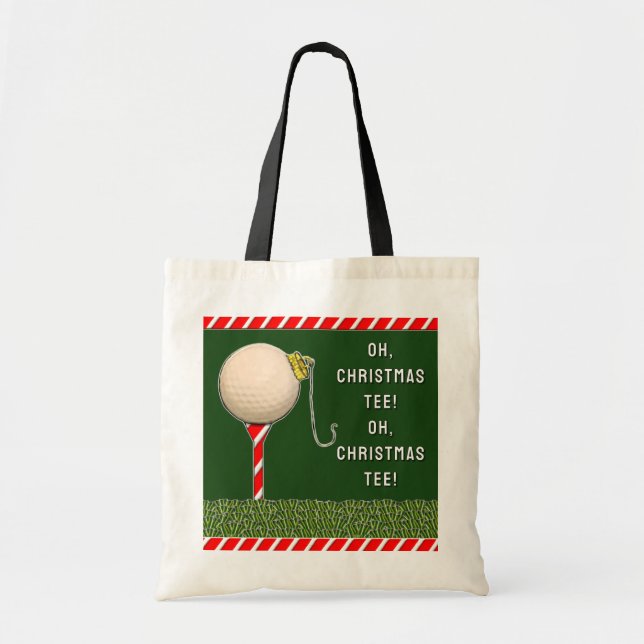 Bolso De Tela Navidad de Golf (Frente)