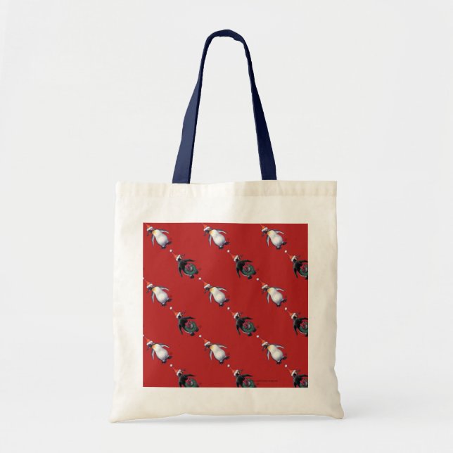 Bolso De Tela Navidad de pingüino (Frente)