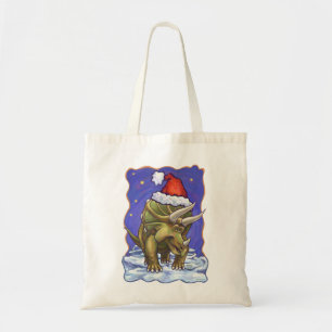 Bolso De Tela Navidad de Triceratops