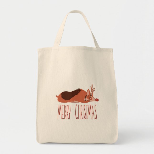 Bolso De Tela Navidad del Corgi (Frente)