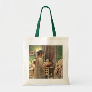 Bolso De Tela Navidad del día de Carl Larsson St Lucia en Sueci