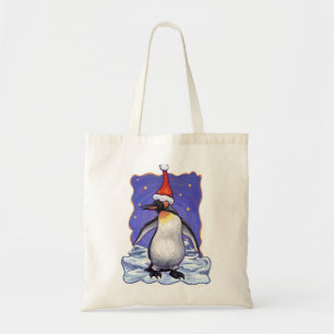 Bolso De Tela Navidad del pingüino