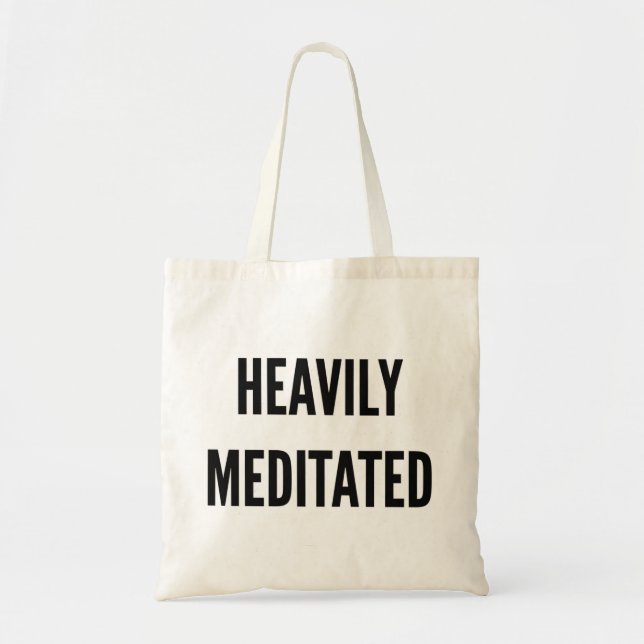 Bolso De Tela Navidad divertido pesadamente meditated de la yoga (Frente)