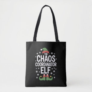 Bolso De Tela Navidad El Elfo Coordinador del Caos Xmas Familia