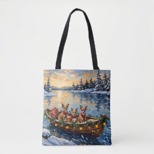Bolso De Tela Navidad en Barco Chihuahua