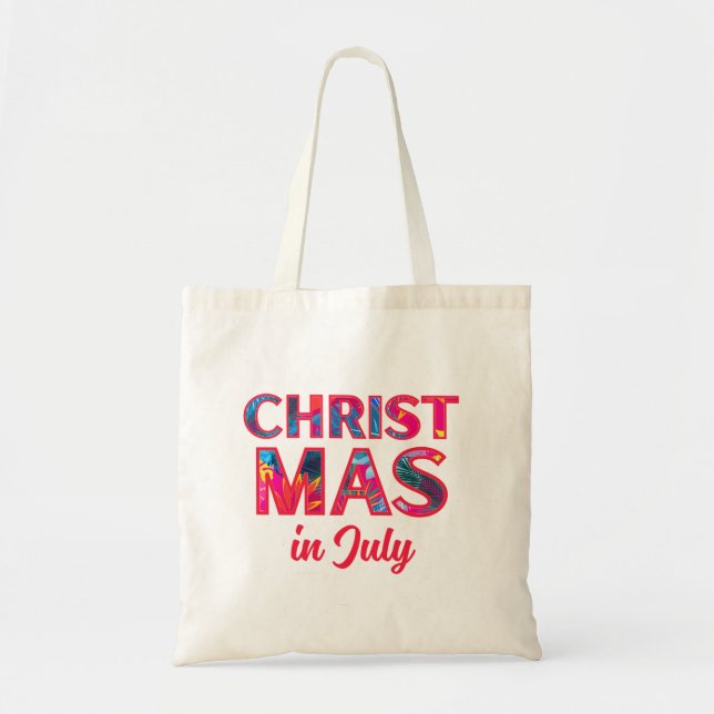 BOLSO DE TELA NAVIDAD EN JULIO (Frente)
