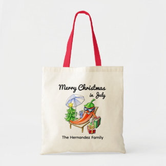 Bolso De Tela Navidad en Julio divertida Familia Personalizada d