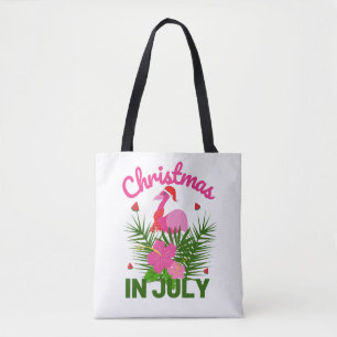 Bolso De Tela Navidad en julio lindo flamenco de verano