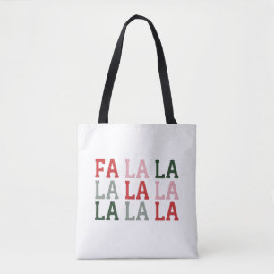 Bolso De Tela Navidad Fa La La La La Fiesta de Navidad Divertido