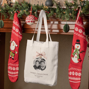 Bolso De Tela "Navidad Feliz personalizada con foto