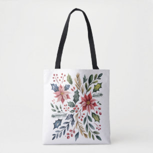 Bolso De Tela Navidad Floral Boho Fiesta Invierno Bonita Fiesta 