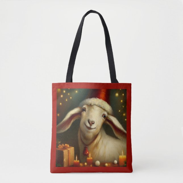 Bolso De Tela Navidad Goat 3 (Anverso)