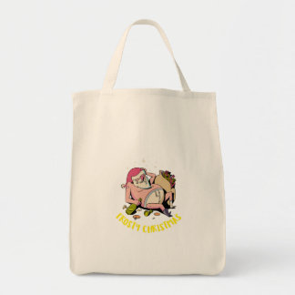 Bolso De Tela Navidad Helada