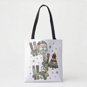 Bolso De Tela Navidad Ho Ho Ho Parche Festivo