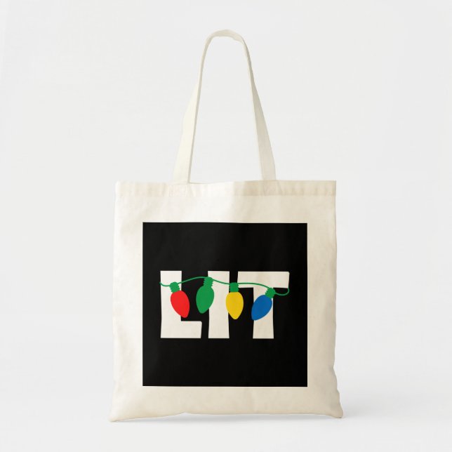 Bolso De Tela Navidad iluminada (Frente)