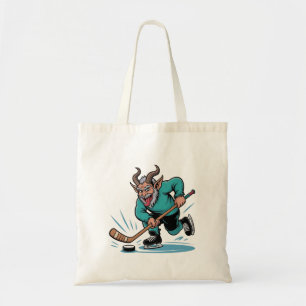 Bolso De Tela Navidad Jugando Hockey sobre Hielo Espeluznante Na