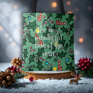 Bolso De Tela Navidad Maravilloso Momento del Año Ilustrado a Ma