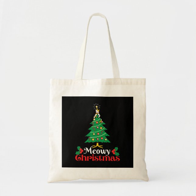 Bolso De Tela Navidad Meowy   (Frente)