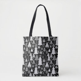 Bolso De Tela Navidad Monocromática