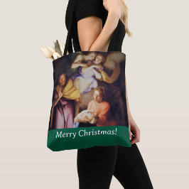 Bolso De Tela Navidad Natividad Vintage Personalizable 