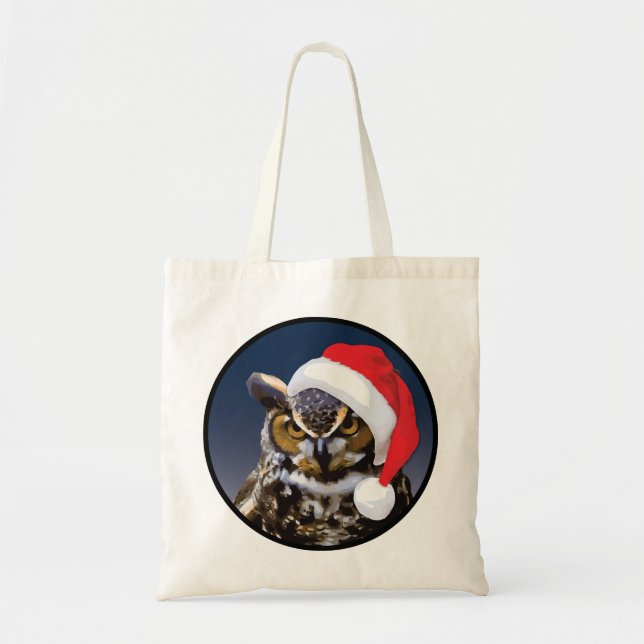 Bolso De Tela Navidad Owl - Tote de presupuesto (Frente)