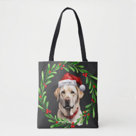 Bolso De Tela Navidad perro amarillo labrador recuperador de San