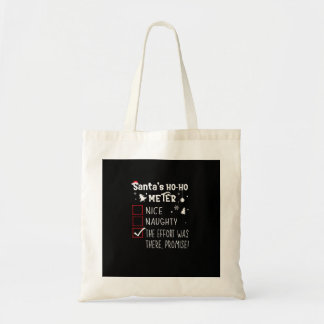 Bolso De Tela Navidad Promesa Bonito Travieso Estaba Allí