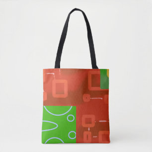Bolso De Tela Navidad Verde Rojo