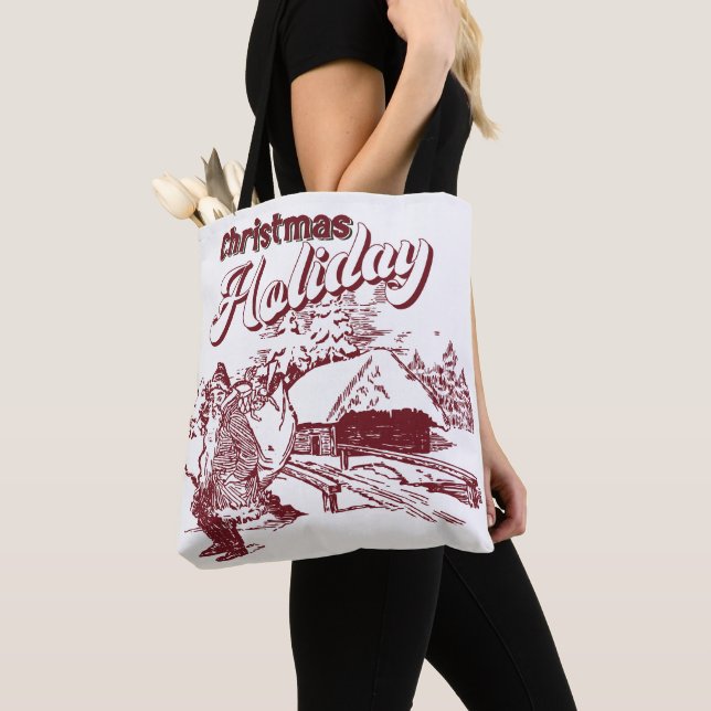 Bolso De Tela Navidad Vintage  (Detalle)